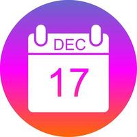 december glyph helling cirkel icoon ontwerp vector