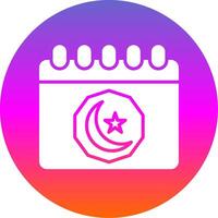 Ramadan dag glyph helling cirkel icoon ontwerp vector