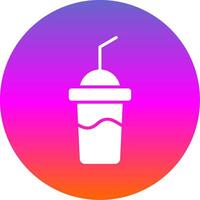 milkshake glyph helling cirkel icoon ontwerp vector