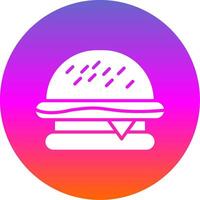 hamburger glyph helling cirkel icoon ontwerp vector