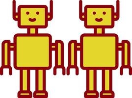 robots wijnoogst icoon ontwerp vector