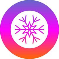 sneeuwvlok glyph helling cirkel icoon ontwerp vector
