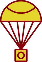 parachute wijnoogst icoon ontwerp vector