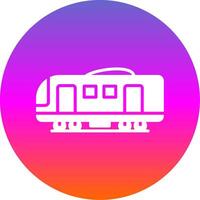 elektrisch trein glyph helling cirkel icoon ontwerp vector