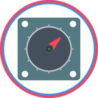 timer vlak cirkel icoon vector