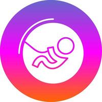 foetus glyph helling cirkel icoon ontwerp vector