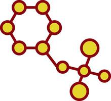 moleculen wijnoogst icoon ontwerp vector