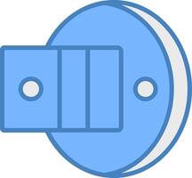 deurstop lijn gevulde blauw icoon vector