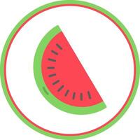 watermeloen vlak cirkel icoon vector