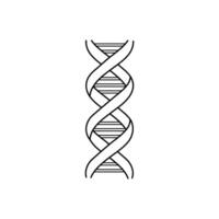 abstract dna molecuul schets icoon geïsoleerd Aan wit vector