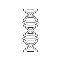 abstract dna molecuul schets icoon geïsoleerd Aan wit vector