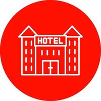 hotel multi kleur cirkel icoon vector