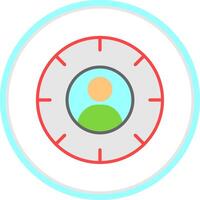 jacht- vlak cirkel icoon vector