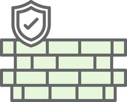 muur veiligheid filay icoon ontwerp vector
