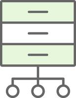 databank verbinding filay icoon ontwerp vector