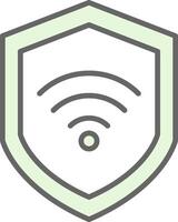 Wifi veiligheid filay icoon ontwerp vector