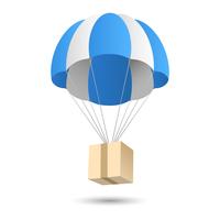 Parachute cadeau levering concept embleem