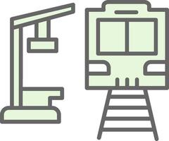 trein station filay icoon ontwerp vector