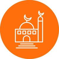 moskee multi kleur cirkel icoon vector