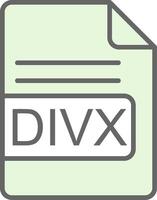 divx het dossier formaat filay icoon ontwerp vector