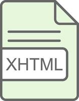 xhtml het dossier formaat filay icoon ontwerp vector