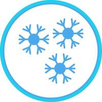 sneeuwvlokken vlak cirkel icoon vector