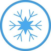 sneeuwvlok vlak cirkel icoon vector