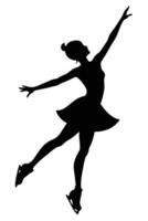 silhouet vrouw figuur schaatser vector