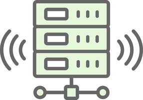 draadloze databank filay icoon ontwerp vector