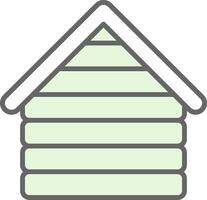 houten huis filay icoon ontwerp vector