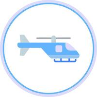 helikopter vlak cirkel icoon vector