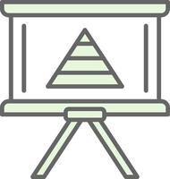 piramide tabel filay icoon ontwerp vector