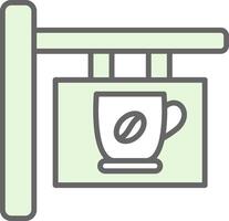 cafe bewegwijzering filay icoon ontwerp vector