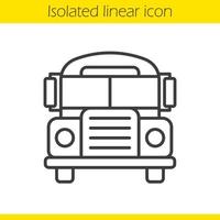 schoolbus lineaire pictogram. dunne lijn illustratie. contour symbool. vector geïsoleerde overzichtstekening