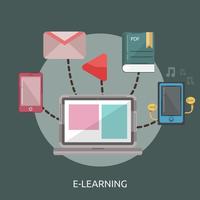 E-learning Conceptueel illustratieontwerp vector