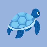 schattig tekenfilm schildpad geïsoleerd Aan een wit achtergrond vector