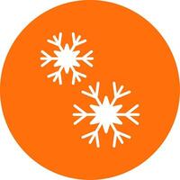 sneeuwvlokken multi kleur cirkel icoon vector