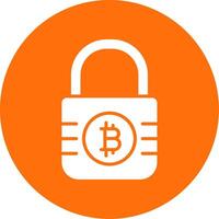 bitcoin encryptie multi kleur cirkel icoon vector