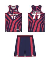 Jersey basketbal sjabloon ontwerp. basketbal uniform mockup ontwerp. concept ontwerp basketbal Jersey. vector