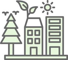 groen stad filay icoon ontwerp vector