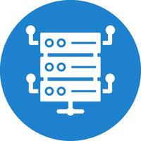 databank architecutre multi kleur cirkel icoon vector