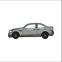grijs auto coupe tekenfilm in hand- getrokken illustratie vector