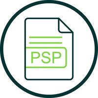 psp het dossier formaat lijn cirkel icoon ontwerp vector