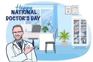 banier van nationaal artsen dag. vector