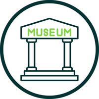 museum lijn cirkel icoon ontwerp vector