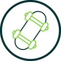skateboard lijn cirkel icoon ontwerp vector