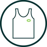 tank top lijn cirkel icoon ontwerp vector