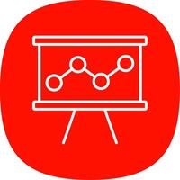 competitief analyse lijn kromme icoon ontwerp vector