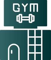 Sportschool glyph helling icoon vector