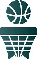 basketbal glyph helling icoon vector